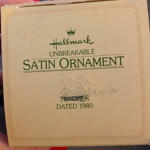 Hallmark satin ornament